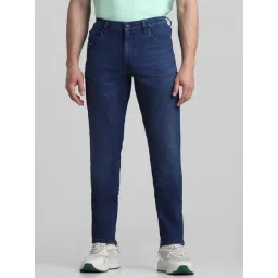 Jack & Jones Dark Blue Denim Cotton Slim Fit Jeans-picture-16