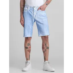 Jack & Jones Denim Cotton Regular Fit Printed Shorts-picture-32