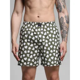 Jack & Jones Green Cotton Regular Fit Printed Boxers-picture-47