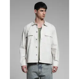 Jack & Jones Grey Cotton Loose Fit Printed Shirt-picture-35