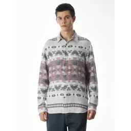 Jack & Jones Grey Cotton Regular Fit Printed Shirt-picture-32