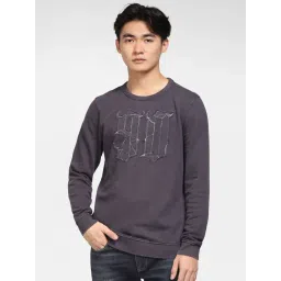 Jack & Jones Grey Cotton Regular Fit Self Pattern Sweatshirt-picture-41
