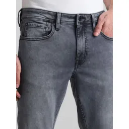 Jack & Jones Grey Denim Cotton Regular Fit Jeans image 5