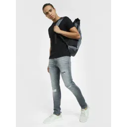 Jack & Jones Grey Regular Fit Low Rise Distressed Jeans-picture-33