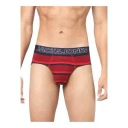 Jack & Jones Hibiscus Red Striped Briefs-picture-44