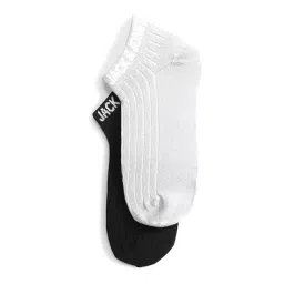 Jack & Jones Jet Black Cotton Ankle Length Socks - Pair of 2-picture-34