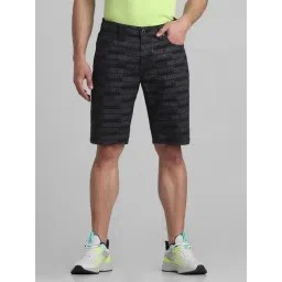 Jack & Jones Jet Black Cotton Regular Fit Checks Shorts-picture-32