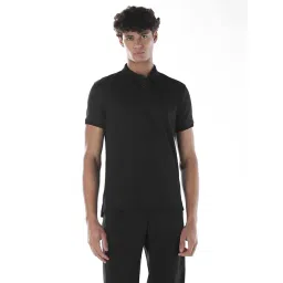 Jack & Jones Jet Black Cotton Regular Fit Polo T-Shirt-picture-40