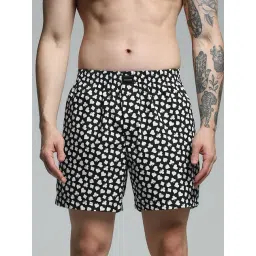 Jack & Jones Jet Black Cotton Regular Fit Printed Boxers-picture-12