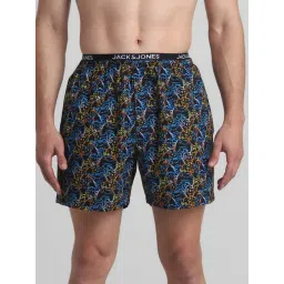 Jack & Jones Jet Black Cotton Regular Fit Printed Boxers-picture-20