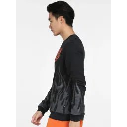 Jack & Jones Jet Black Cotton Regular Fit Printed Sweatshirt image 3