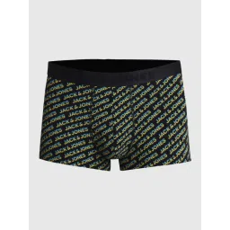 Jack & Jones Jet Black Regular Fit Printed Trunks image 5