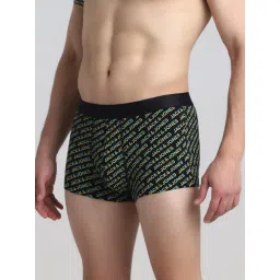 Jack & Jones Jet Black Regular Fit Printed Trunks image 3