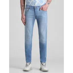 Jack & Jones Light Blue Denim Cotton Slim Fit Jeans-picture-25