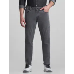 Jack & Jones Light Grey Denim Cotton Slim Fit Jeans-picture-35