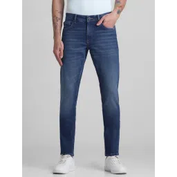 Jack & Jones Medium Blue Denim Cotton Slim Fit Jeans-picture-10