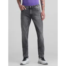 Jack & Jones Medium Grey Denim Cotton Skinny Fit Jeans-picture-24