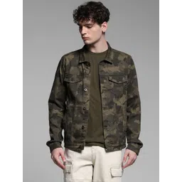 Jack & Jones Men Camouflage Denim Jacket with Embroidered-picture-29