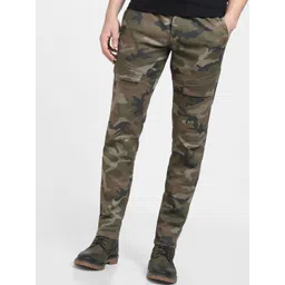 Jack & Jones Men Camouflage Printed Chinos Cotton Trousers-picture-32