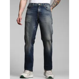 Jack & Jones Men Clark Low-Rise Mildly Distressed Light Fade Stretchable Jeans-picture-40