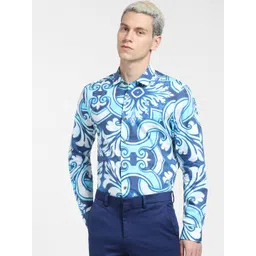 Jack & Jones Men Cotton Slim Fit Floral Printed Formal Shirt-picture-18
