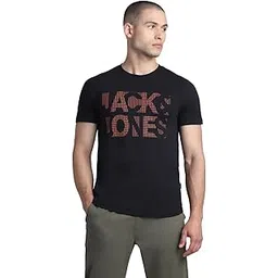 jack & jones Men Cotton Typography Printed Slim Fit Round Neck T-Shirt-picture-45