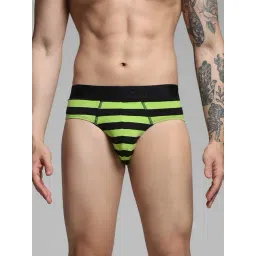 Jack & Jones Men Green Regular Stripes Brief-picture-11