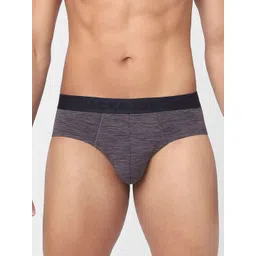 Jack & Jones Men Grey Solid Cotton Basic Briefs-picture-28