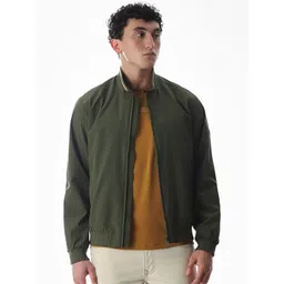 Jack & Jones Men Mandarin Collar Solid Bomber Jacket-picture-17