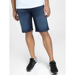Jack & Jones Men Mid-Rise Washed Denim Shorts-picture-24