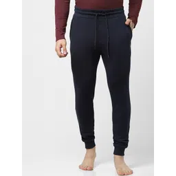 Jack & Jones Men Navy Blue Solid Cotton Lounge Pants-picture-11