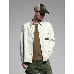 Jack & Jones Men Oversized Fit Spread Collar Typography Printed Casual Shirt-picture-37