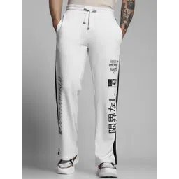 Jack & Jones Men Printed Pure Cotton Mid Rise Track Pants-picture-44