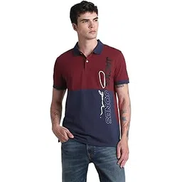 jack & jones Men Pure Cotton Typography Printed Polo Collar Slim Fit T-Shirt-picture-21