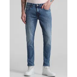 Jack & Jones Men Slim Fit Heavy Fade Clean Look Whiskers Stretchable Jeans-picture-48