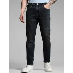 Jack & Jones Men Slim Fit Low-Rise Highly Distressed Light Fade Stretchable Jeans-picture-52