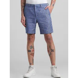 Jack & Jones Men Striped Slim Fit Linen Shorts-picture-37
