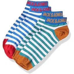 jack & jones Men Stripes Cotton Blend Ankle Length Multicolor Socks(Pack Of 2 Socks)-picture-14