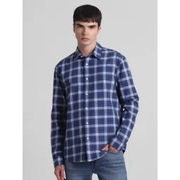 Jack & Jones Men Tartan Checks Opaque Checked Casual Shirt-picture-18