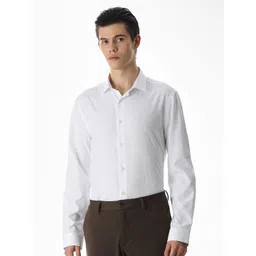Jack & Jones Men Textured Spread Collar Formal Shirt-picture-34