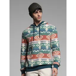 Jack & Jones Men Tribal Printed Hood Cotton Pullover Sweatshirt-picture-22