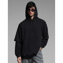 Jack & Jones Men Typography Printed Hood Cotton Pullover Ribbed Sweatshirt-picture-23