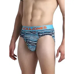 jack & jones Men's Cotton Blend Classic Regular Striped Briefs-picture-52