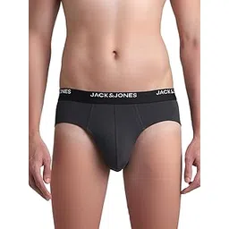 jack & jones Men's Cotton Blend Modern Regular Solid Briefs-picture-17