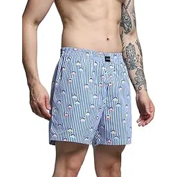 jack & jones Men's Cotton Blend Modern Striped Boxer Shorts-picture-23
