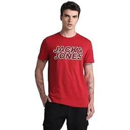 jack & jones Men's Cotton Letter Print Slim Fit T-Shirt-picture-23