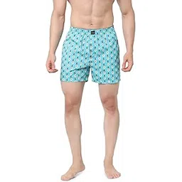 jack & jones Men's Cotton Modern Regular Printed Boxer Shorts-picture-38