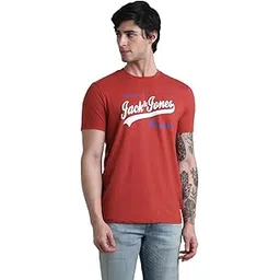 jack & jones Men's Cotton Typography Slim Fit Round Neck T-Shirt-picture-30