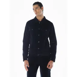 Jack & Jones Navy Cotton Regular Fit Denim Jacket-picture-25