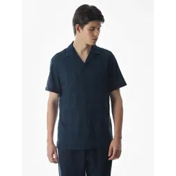 Jack & Jones Navy Relaxed Fit Embroidered Shirt-picture-16